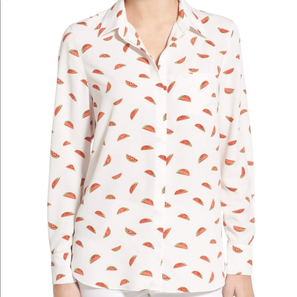 NWT Cooper & Ella Watermelon Top / Crepe / Sz S